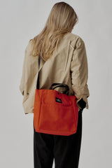 MULTI-POCKET BAG MEDIUM - REDDISH ORANGE NYLON CANVAS