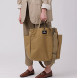 CARRY-ALL BEACH BAG - KHAKI NYLON CANVAS