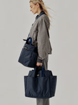 CARRY-ALL BEACH BAG - NAVY PUFFER NYLON TWILL