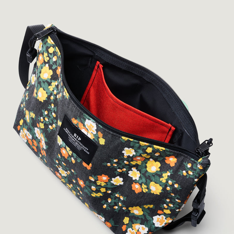 FANNYPACK CROSSBODY - FLORAL BLACK DENIM