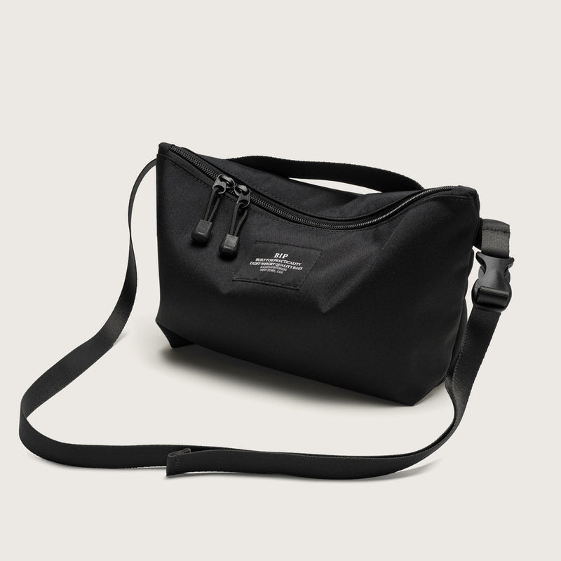 FANNYPACK CROSSBODY - BLACK RECYCLED POLYESTER
