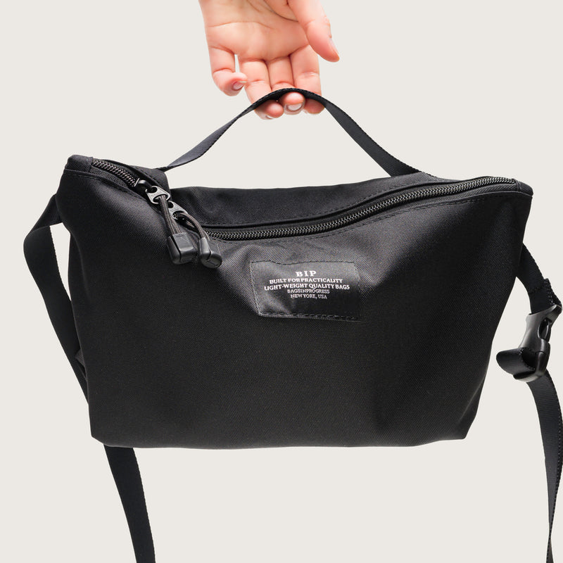 FANNYPACK CROSSBODY - BLACK RECYCLED POLYESTER