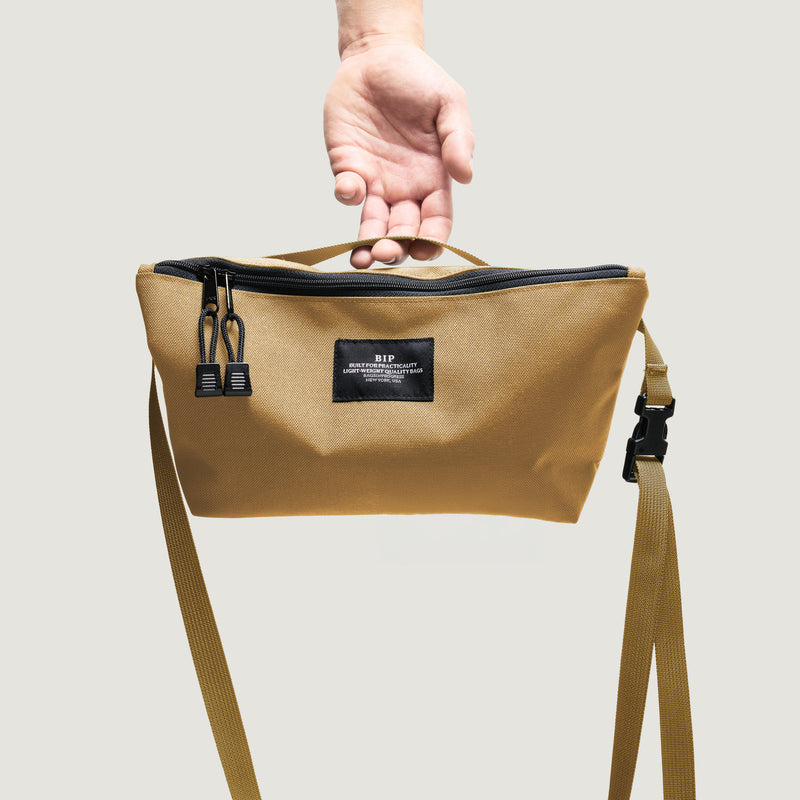 FANNYPACK CROSSBODY - KHAKI NYLON CANVAS