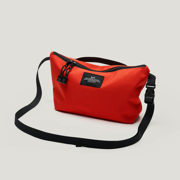 FANNYPACK CROSSBODY - REDDISH ORANGE NYLON CANVAS