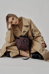 SMALL SIDE POCKET TOTE - LEOPARD PUFFER