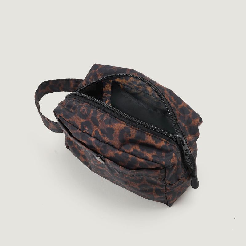 BELT POUCH MINI - LEOPARD NYLON TWILL