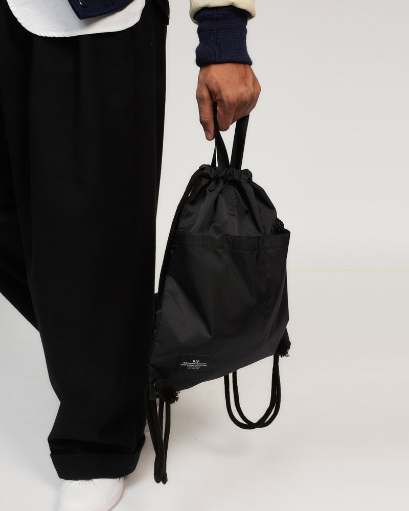 JOHN'S BACKPACK - BLACK NYLON TWILL