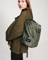 BUCKET BACKPACK - KHAKI GREEN NYLON TWILL