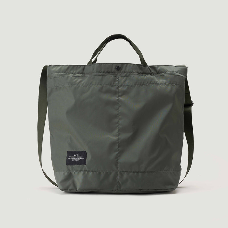 NEW YORK TOTE MEDIUM - KHAKI GREEN NYLON TWILL