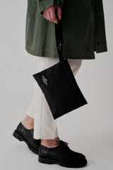 ZIPPER POUCH - BLACK NYLON TWILL