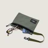 ZIPPER POUCH - KHAKI GREEN NYLON TWILL