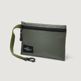 ZIPPER POUCH - KHAKI GREEN NYLON TWILL