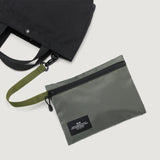 ZIPPER POUCH - KHAKI GREEN NYLON TWILL