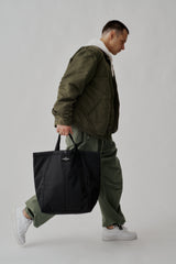 MARKET TOTE - BLACK PUFFER NYLON TWILL