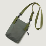 ZIPPER PASSPORT SHOULDER - KHAKI GREEN PUFFER NYLON TWILL
