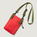 ZIPPER PASSPORT SHOULDER - RED PUFFER NYLON TWILL