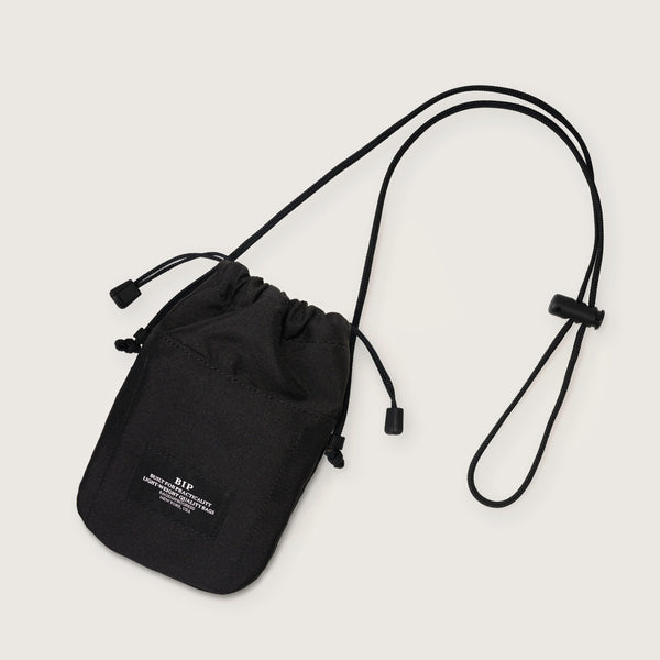 MINI WALLET POUCH - BLACK RECYCLED POLYESTER