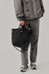 MULTI-POCKET BAG MEDIUM - BLACK PUFFER NYLON TWILL