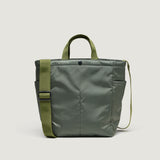 MULTI-POCKET BAG MEDIUM - KHAKI GREEN PUFFER NYLON TWILL