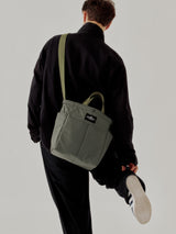 MULTI-POCKET BAG MEDIUM - KHAKI GREEN PUFFER NYLON TWILL