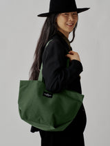 SMALL CARRY-ALL TOTE - OLIVE NYLON CANVAS