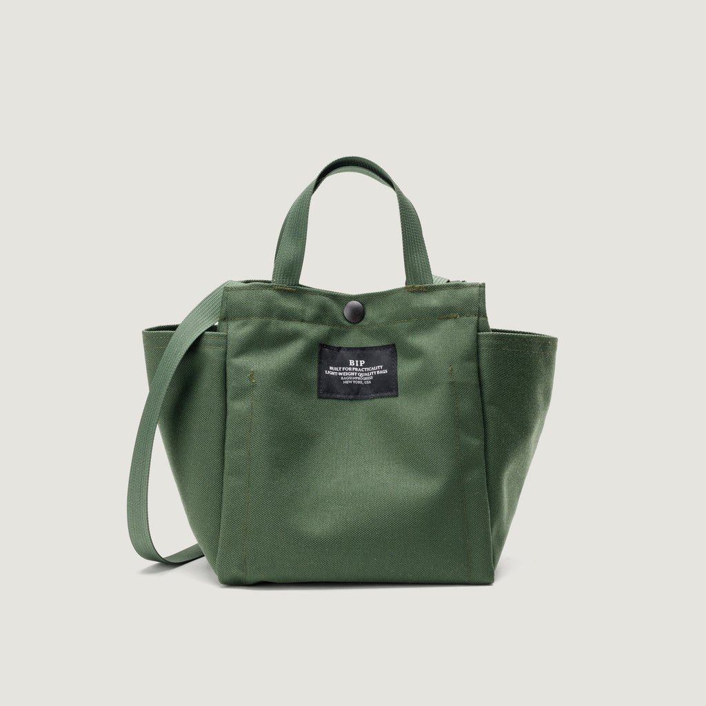 SMALL SIDE POCKET TOTE - OLIVE – BAGSINPROGRESS New York