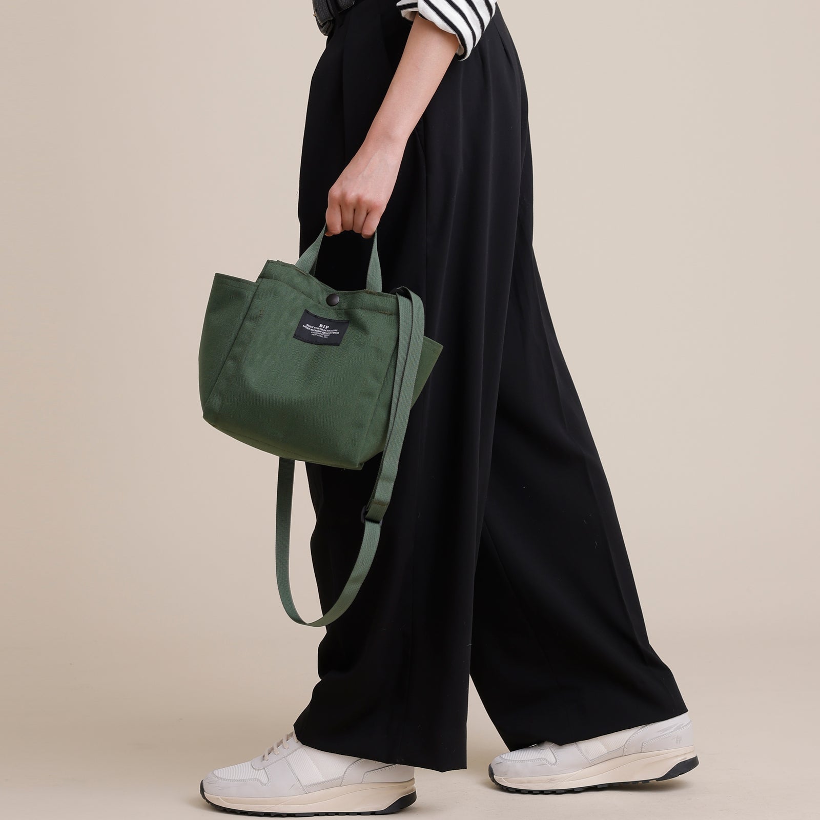 SMALL SIDE POCKET TOTE - OLIVE – BAGSINPROGRESS New York
