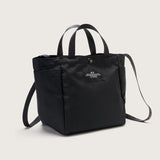 SMALL SIDE POCKET TOTE - BLACK RECYCLED POLYESTER