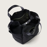 SMALL SIDE POCKET TOTE - BLACK RECYCLED POLYESTER