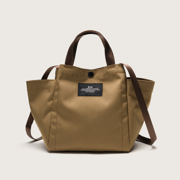 SMALL SIDE POCKET TOTE - COYOTE RECYCLED POLYESTER