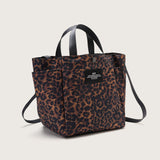 SMALL SIDE POCKET TOTE - LEOPARD RECYCLED POLYESTER