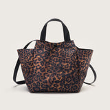 SMALL SIDE POCKET TOTE - LEOPARD RECYCLED POLYESTER