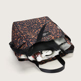 SMALL SIDE POCKET TOTE - LEOPARD RECYCLED POLYESTER