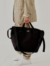 TRAVELER DUFFLE MEDIUM - BLACK NYLON CANVAS