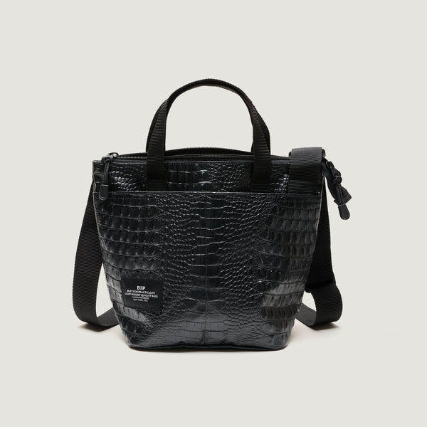 VEGAN LEATHER BLACK CROCO – BAGSINPROGRESS New York