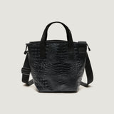 ZIPPER DUFFLE - SMALL - BLACK CROCO