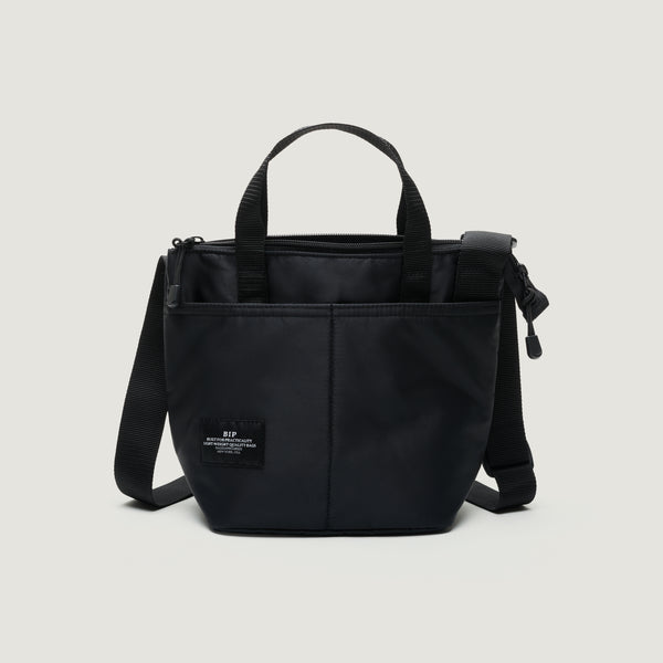 ZIPPER DUFFLE - SMALL - BLACK PUFFER NYLON TWILL