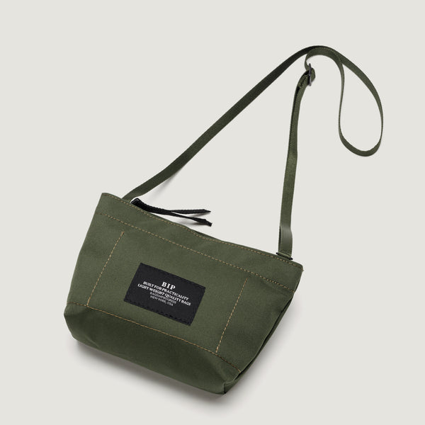 ZIPPER POUCH MINI - OLIVE RECYCLED POLYESTER