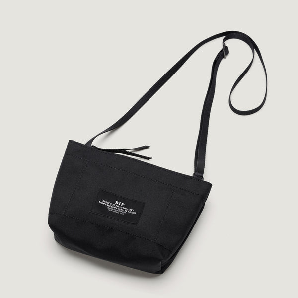 ZIPPER POUCH MINI - BLACK RECYCLED POLYESTER