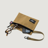 ZIPPER POUCH - KHAKI NYLON CANVAS