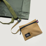 ZIPPER POUCH - KHAKI NYLON CANVAS