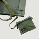ZIPPER POUCH - OLIVE NYLON CANVAS