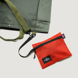 ZIPPER POUCH - REDDISH ORANGE NYLON CANVAS