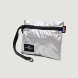 ZIPPER POUCH - SILVER RIPSTOP NYLON