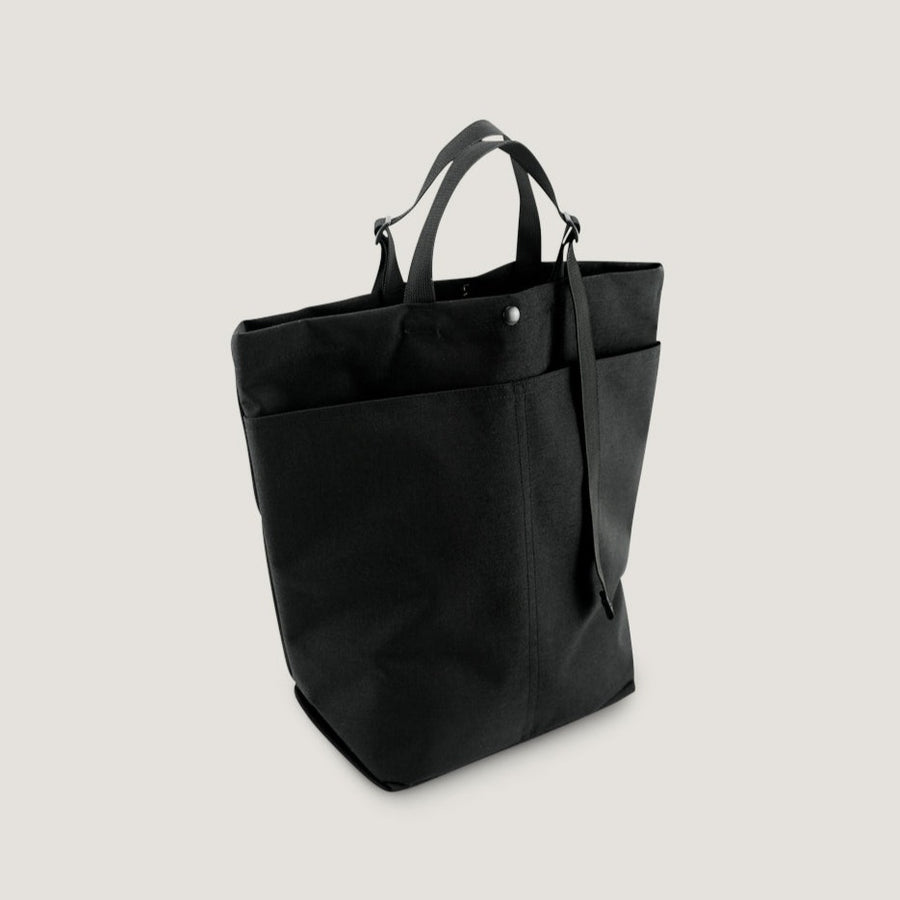 CARRY-ALL TOTE - BLACK NYLON CANVAS